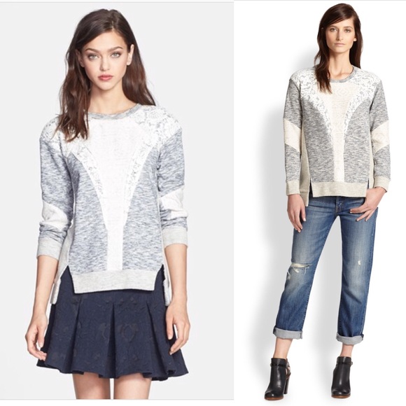 Rebecca Taylor Sweaters - Rebecca Taylor Lace and Metallic Sweater